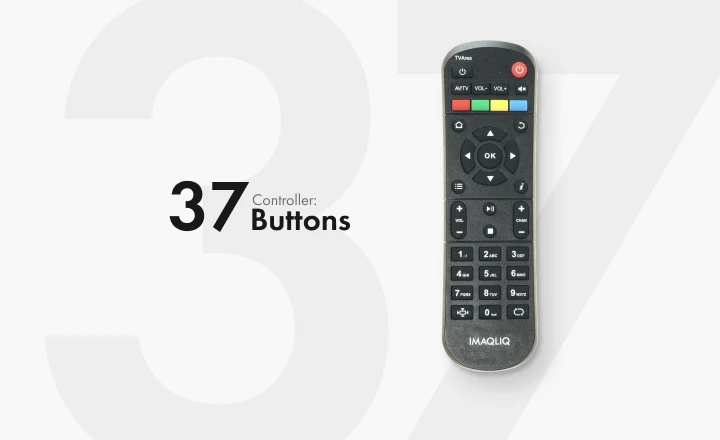 37-button IR remote