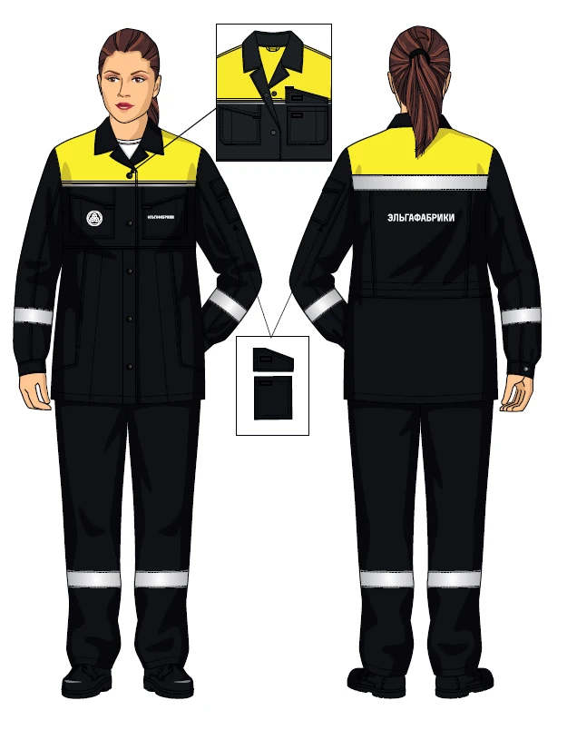 Women's suit for protection against mechanical effects SFA125-103/001-DKB