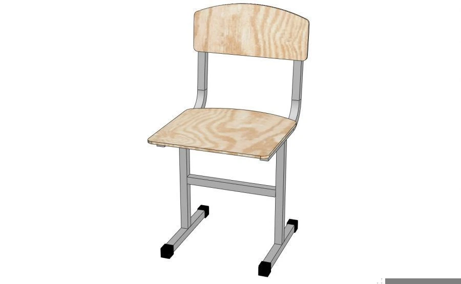 Adjustable student chair, height group from 3 to 5. Model: USR-01