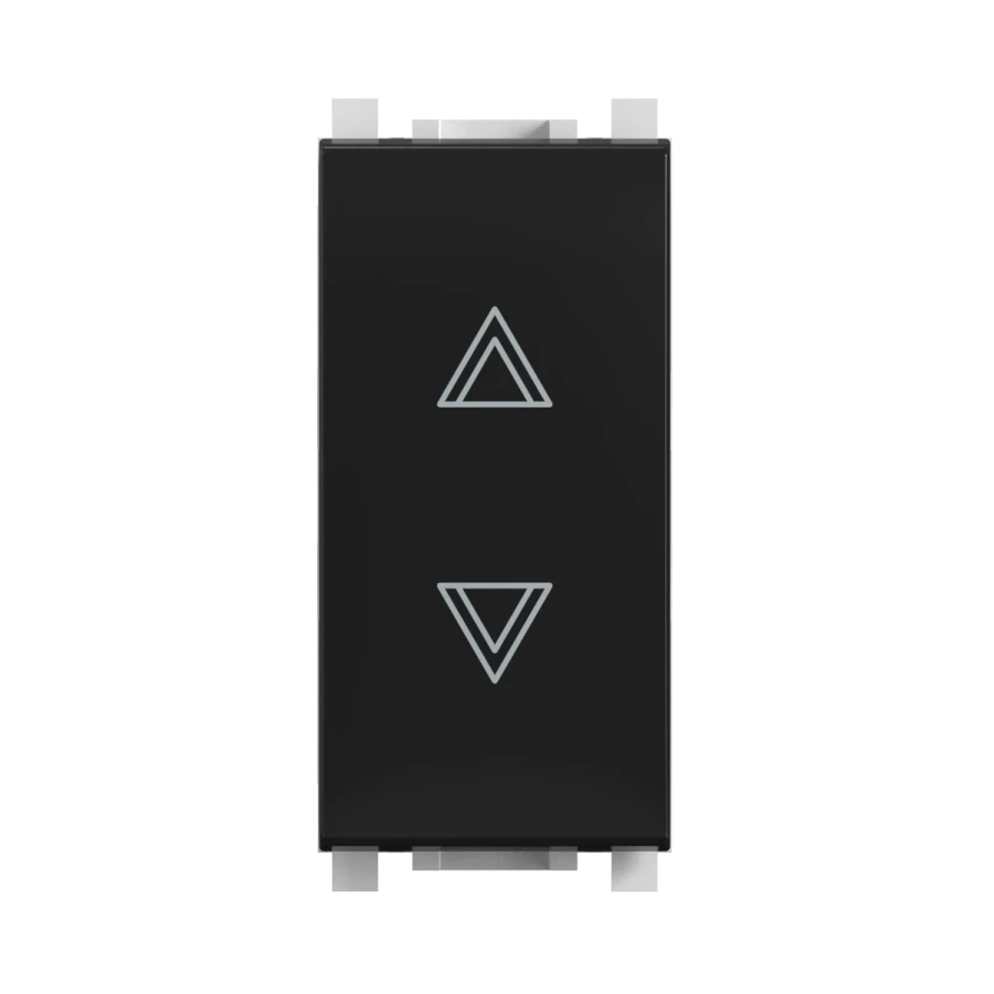 CADUCEUS ALING Experience Flush-mounted switch for roller blinds, 10A, 250V~, 1M, black (soft touch), art. no. 72118.S. 72118.?1