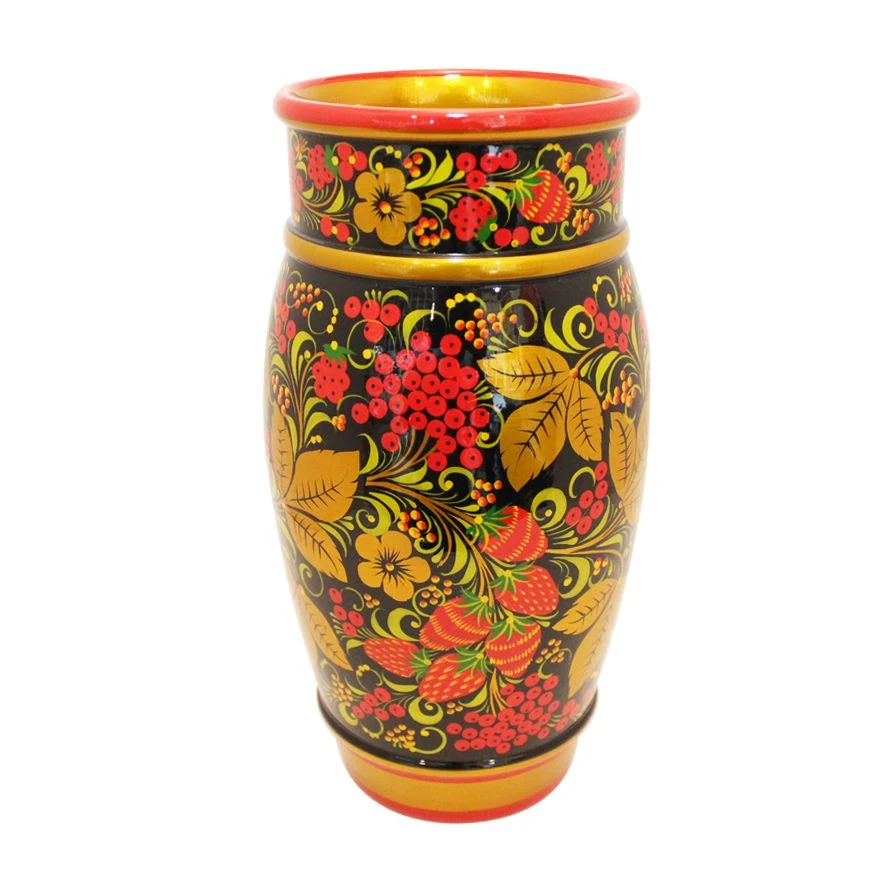 Vase lime Khokhloma painting 230x120MM 04140230120