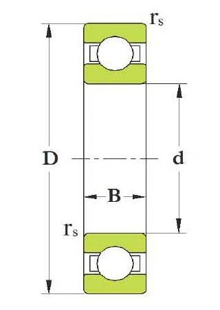 Single row deep groove ball bearing 1000964L