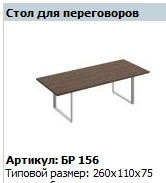 "BRAVO" Table top of the composite conference table article BR 412
