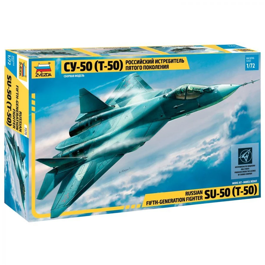 Assembled model Russian fifth generation fighter Su-50 (T-50)