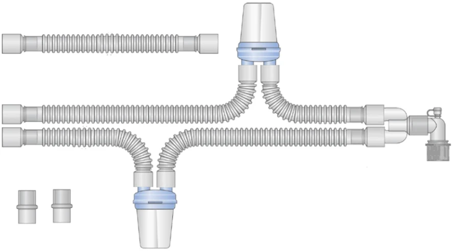Respiratory devices for joint use with anaesthetic and resuscitation equipment, version: p