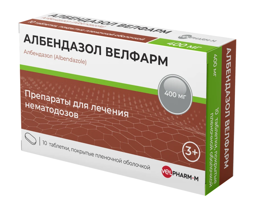 ALBENDAZOL VELPHARM film-coated tablets 400 mg
