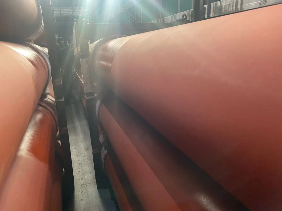 Dust pipelines complete with supports, hangers and compensators, incl: Dust lines