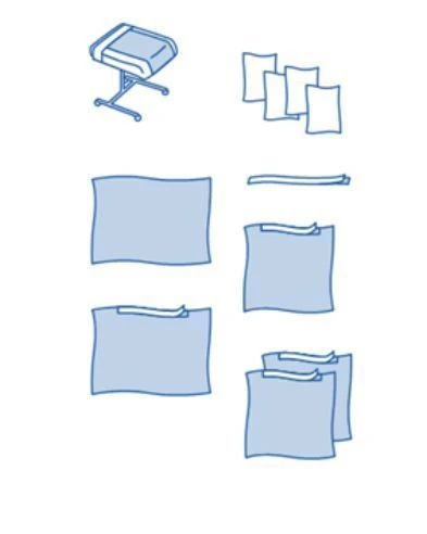 Single-use sterile surgical linen sets "ZDRAVMEDTECH" according to TU 9398-003-38957094-2005, version: Linen set o