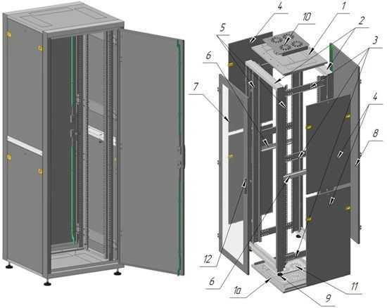 Telecommunication cabinet ??-?-33U-600?1700?600-??