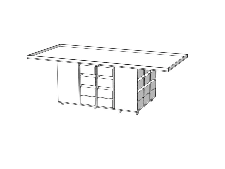 Table for construction and robotics of "Edelwood" trade mark