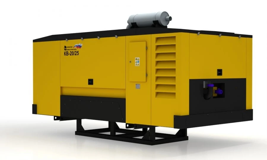 Compressor station on wheeled chassis based on screw compressors KV-20/25P