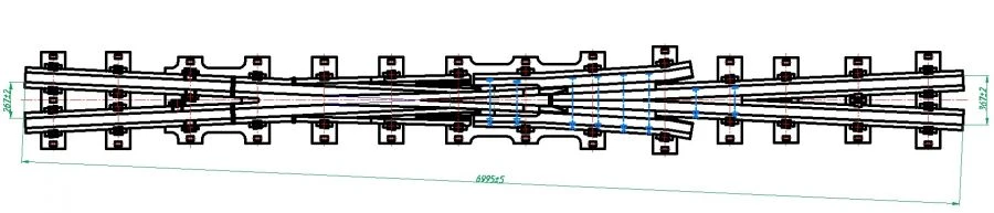 Cross-arm of type P65 grade 1/11 project 53103.03.000-01/03