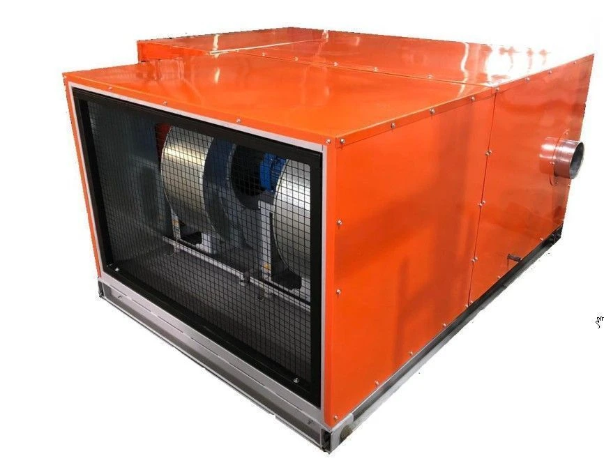 Heat exchanger (air heater) of NORDMATIC, HT-K series of horizontal indoor arrangement with a capacity of 50 kW