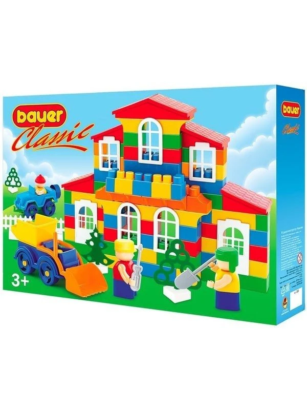 Bauer "Classic" series children's educational construction toy 137 elements in a box, item 696
