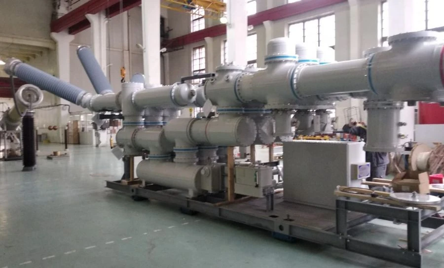 Complete switchgear with gas-insulated switchgear (GIS) for rated voltage 220 kV YAGG-220 series
