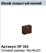 "Premier" Wooden framed door (2-piece set) for low cupboard, article PR 694.