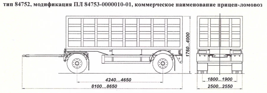 Scrap wagon trailer PL 84753-0000010-01
