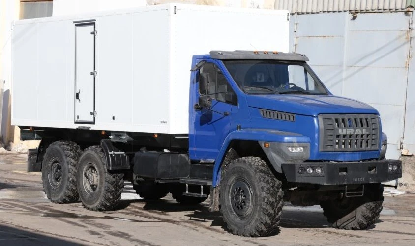 Truck trucks mod. 5777CF without CMU on the basis of Ural chassis mod. 4320-74 with "NEXT" type cab (Equipment variants: ZF 9S13