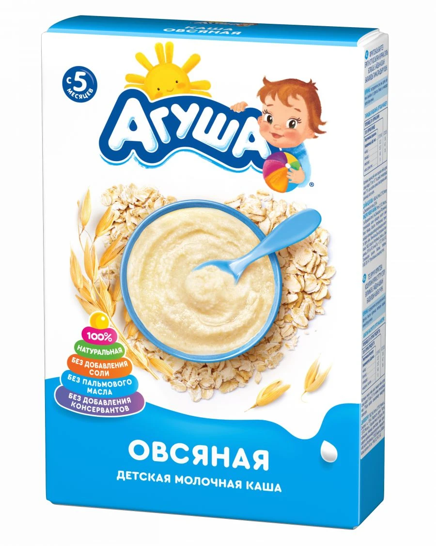 Dried milk porridge quick-soluble oatmeal, t.zn. "Agusha", 200 g