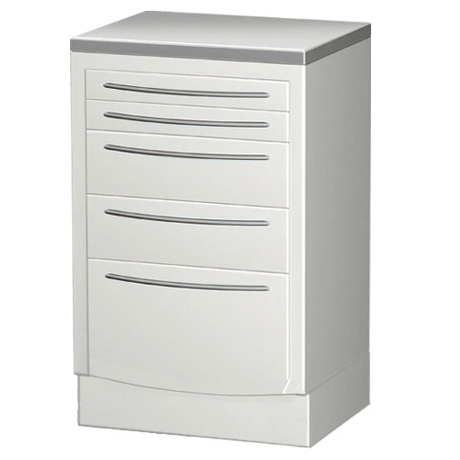SE 118M - medical table and cabinet with 5 drawers