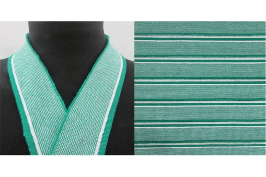 Knitted fabric for collars stretchy 70% cotton, 25% polyester, 5% lycra