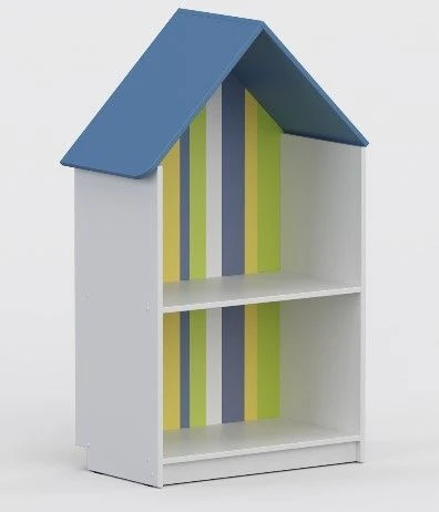 Open cupboard "Nevaliashki". Size (w x d x h): 700 x 400 x 1200mm. Without beds. (Furniture for kindergartens brand "Interior" s