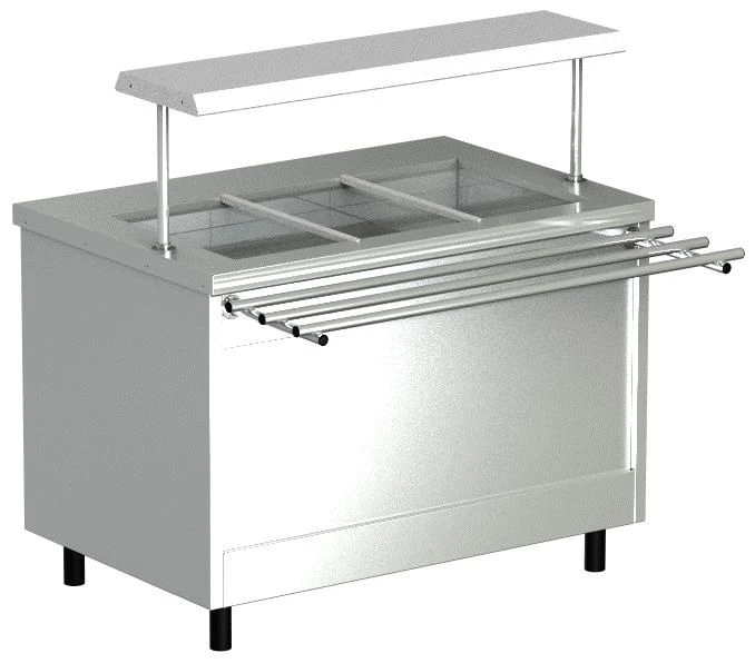 Marmite of 2 dishes MT2-1(2) wet heating (without gastronorms) 1200 x 800(1130) x 870(1240)mm