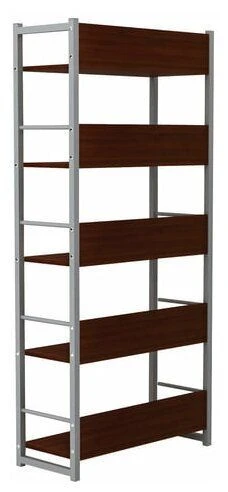 Office shelving unit on metal frame