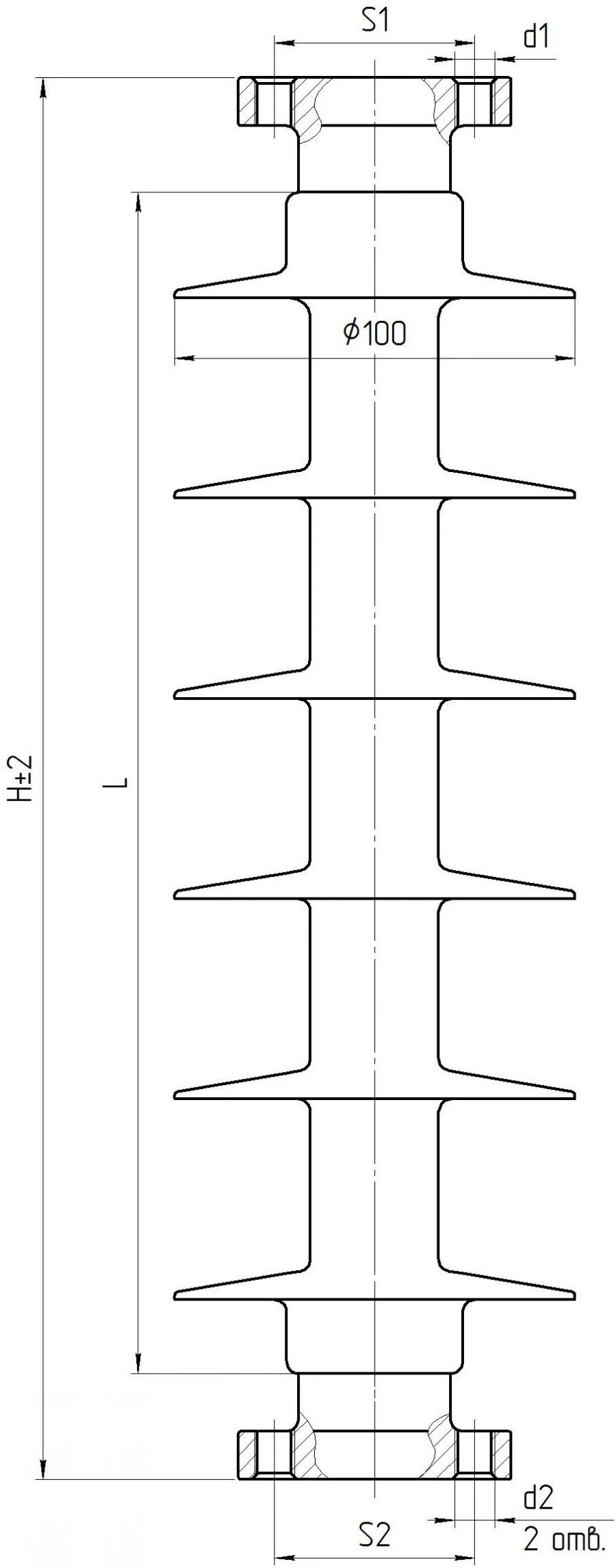 Support rod insulator with protective sheath made of organosilicon composition OSK 4-20-A-2