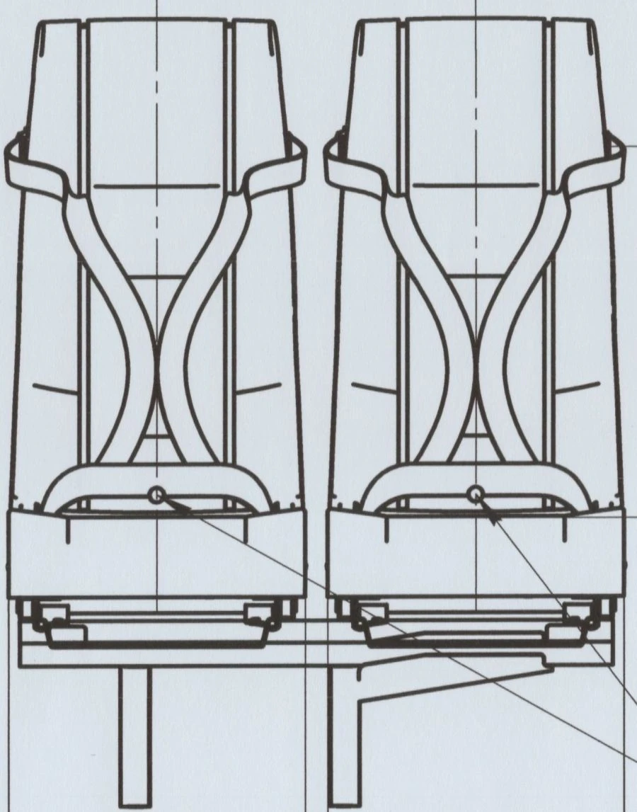A66R33-6840015 Rear left double seat