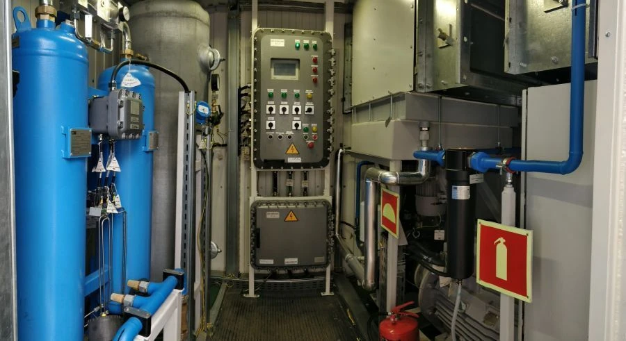 Unit of air compressor station BVKS550