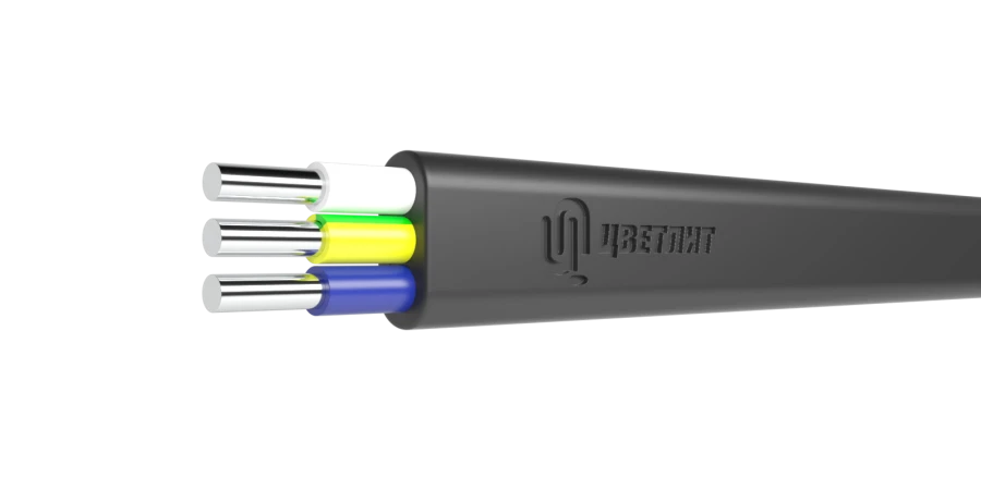 Power flat cable with PVC insulation 1kV AVVVG-P 3x2.5