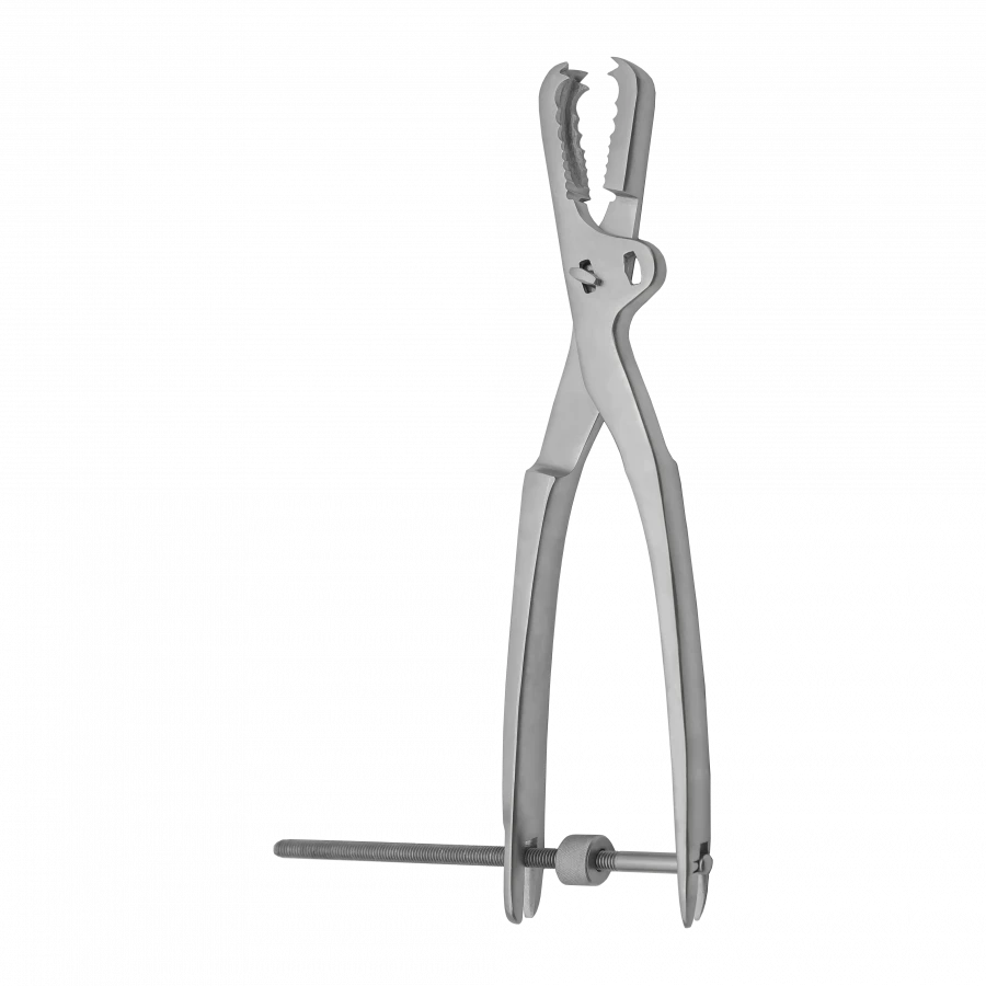 TD-05-163-26 Holder for gripping and holding tubular bones and ribs, heavy-duty, straight, 260 mm