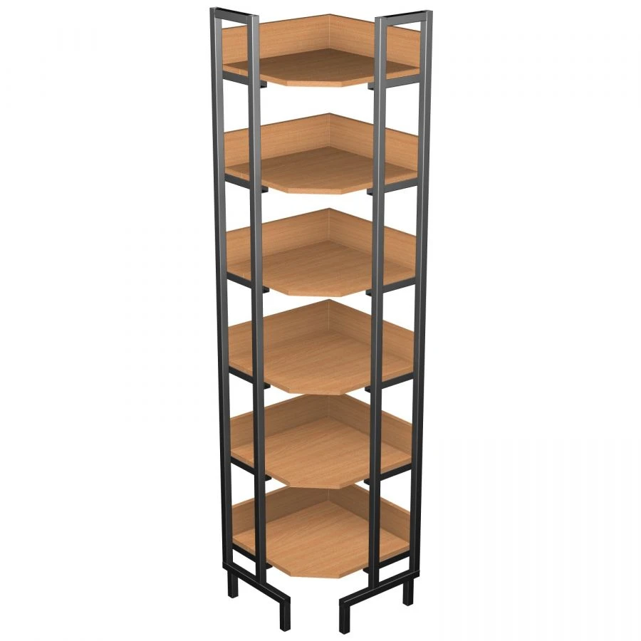 Library corner shelving unit model STmet-U