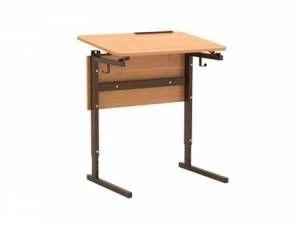Pupils' desks adjustable single-seat desks with adjustable table top angle type II adjustable numbers 3-7, 3-5, 5-7 models SU-R2