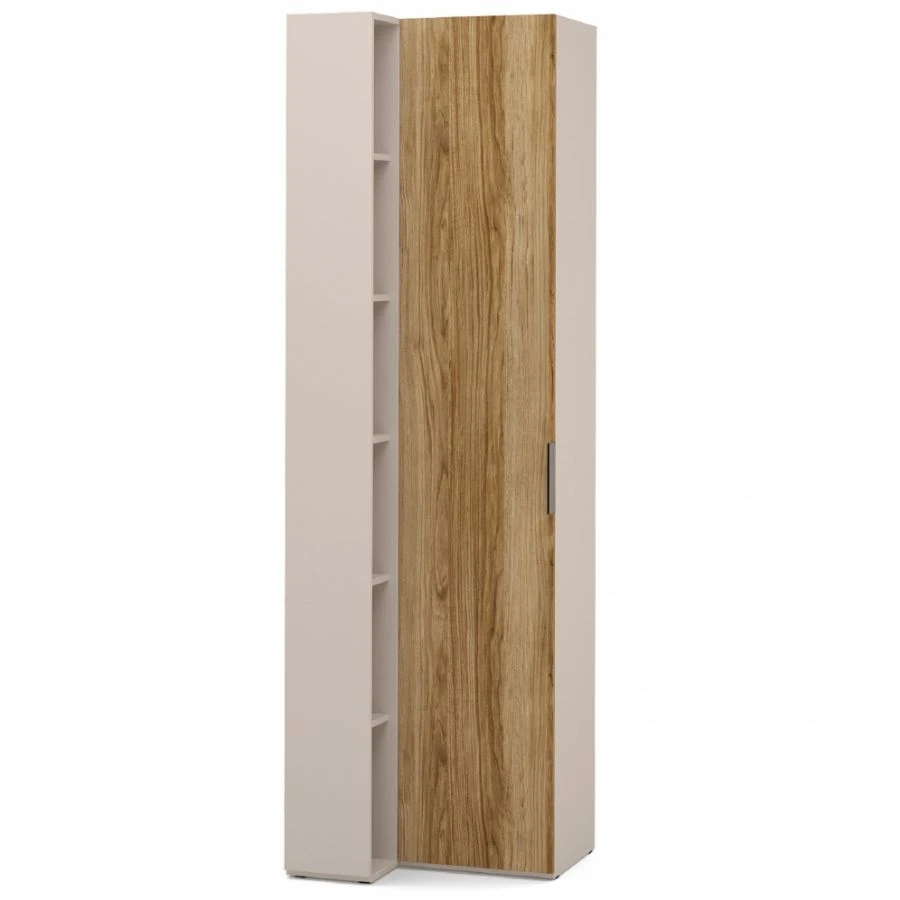 "SOHO" FBE-02.DS/DT, Transitional cupboard (oak) with shelf unit (beige) 608/400 from the set of modular furniture "SOHO".