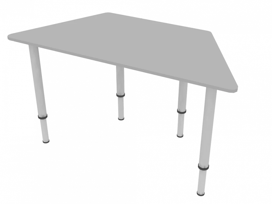 Trapeze table adjustable 1280x580x640-750mm (WxHxH)