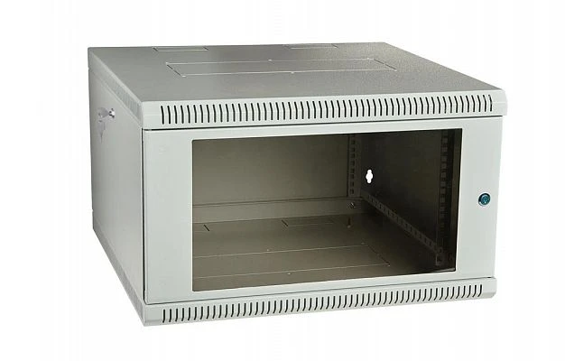 Collapsible wall-mounted telecommunication cupboard with removable side panels 19" ??-????