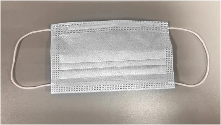 Medical protective mask 3-layer non-sterile on an elastic band according to GOST R 58396-2019