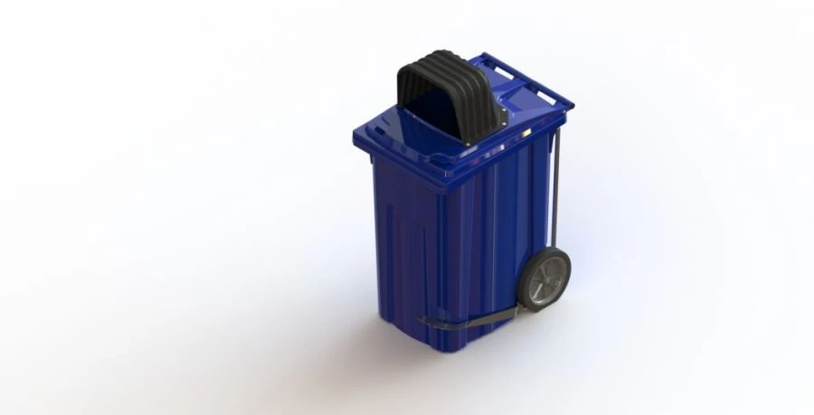 Mobile waste bin 360l Art.28.C82.H (20.806.60.PE; 21.055.60.PE.T)