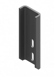Starting bracket for profile BSUP 85D SU85 STK-200, with overall dimensions 74x26x200 mm, with metal thickness 6,0 mm, steel zin