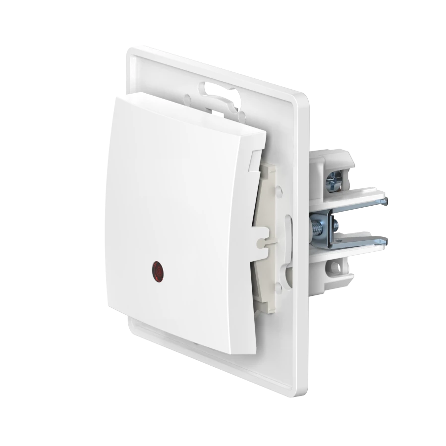 CADUCEUS ALING PRESTIGE Flush-mounted single-valve change-over switch with indication 10AX, 250V~, white, article number 6028.0.