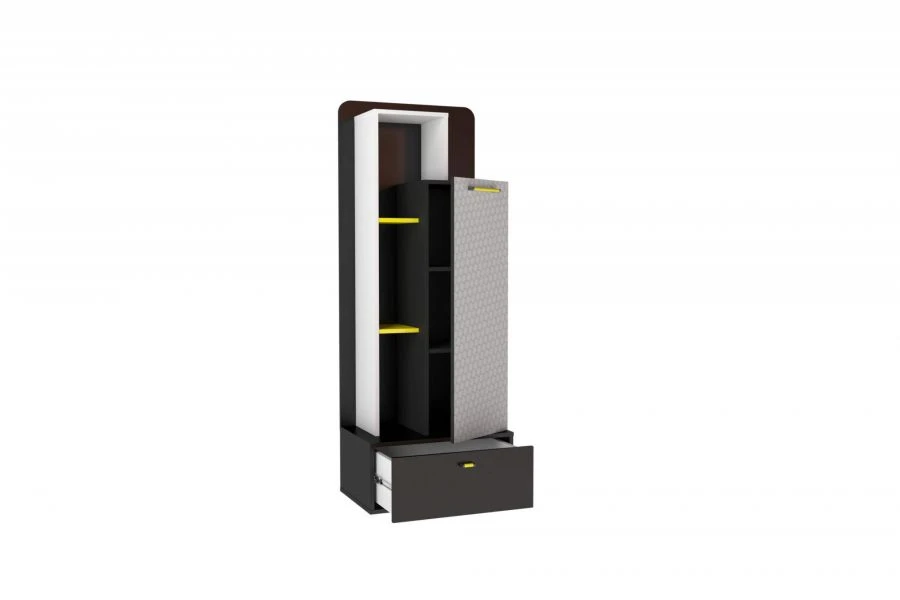 Modern type 1 LD.520100.000 Shelving unit combined body (White/Black )
