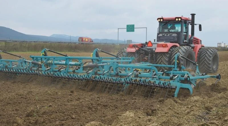 Semi-trailed folding seed drill complex KP-10 M2 "Rubezh"