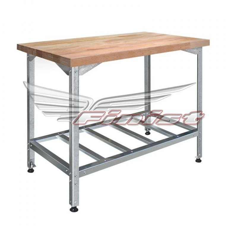 Table for confectioner with wooden table top
