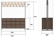 Cloakroom section 2-sided. Item no. TMG15/4