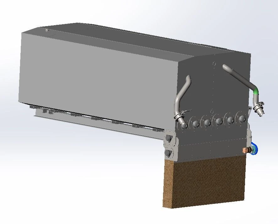 Installation for distribution of dry mixtures, installed on the chassis of a tractor, Bastion RCC