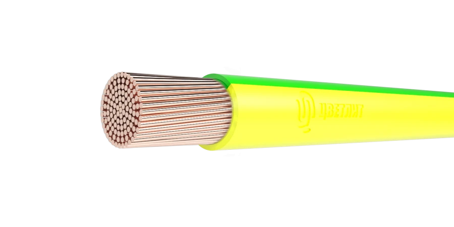 Flexible wires for electrical installations, with insulation made of polyvinylchloride plastikat of reduced fire hazard, without