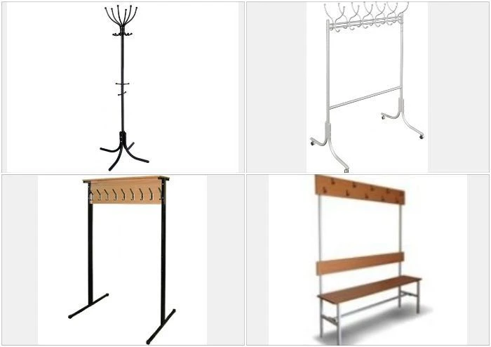 Metal floor coat rack