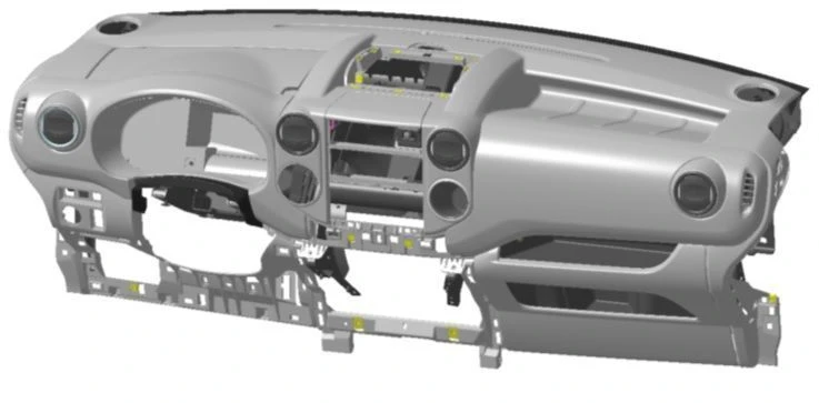 Instrument panel assembly 96 738 645 ZM